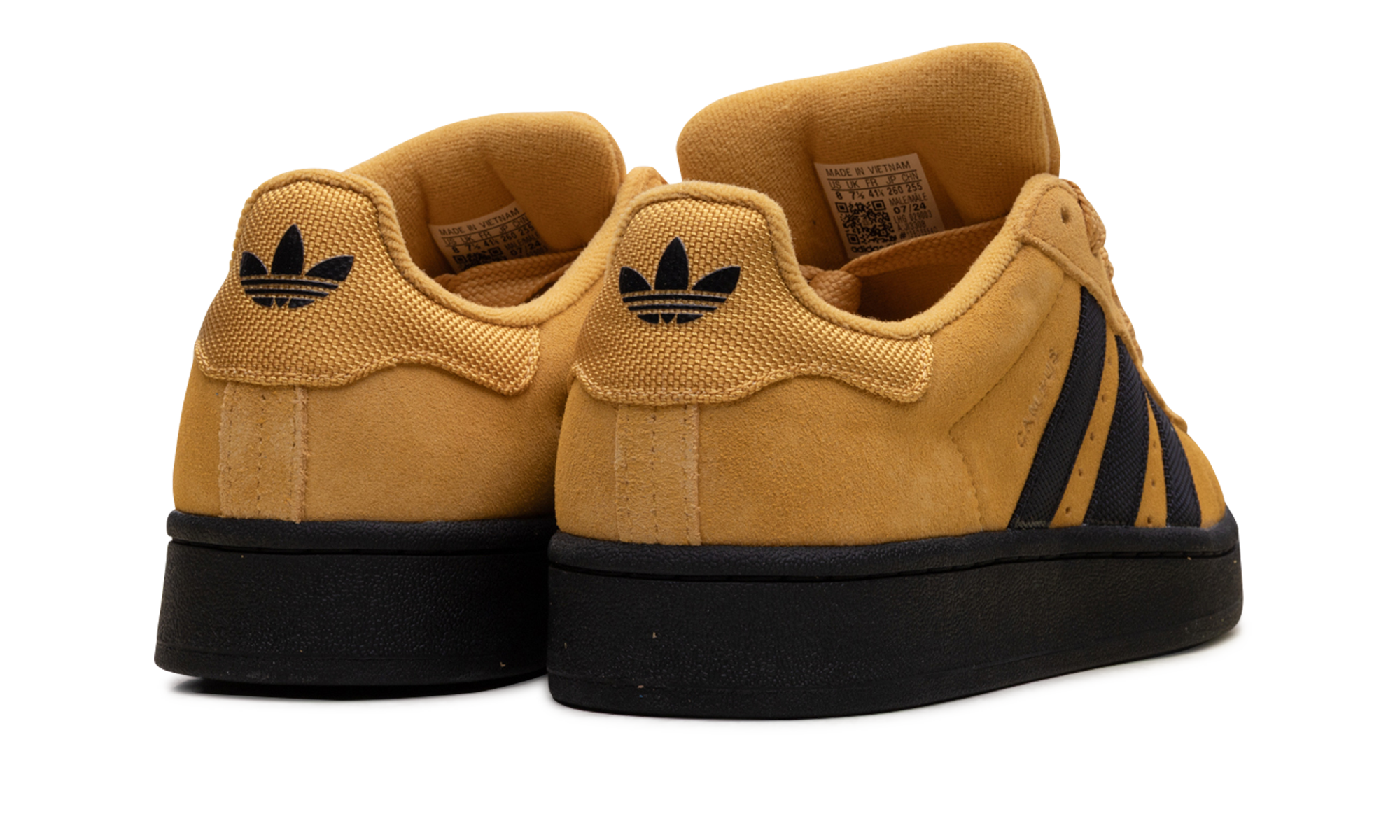 adidas campus 00s preloved yellow+JI3308+diagnol right behind view