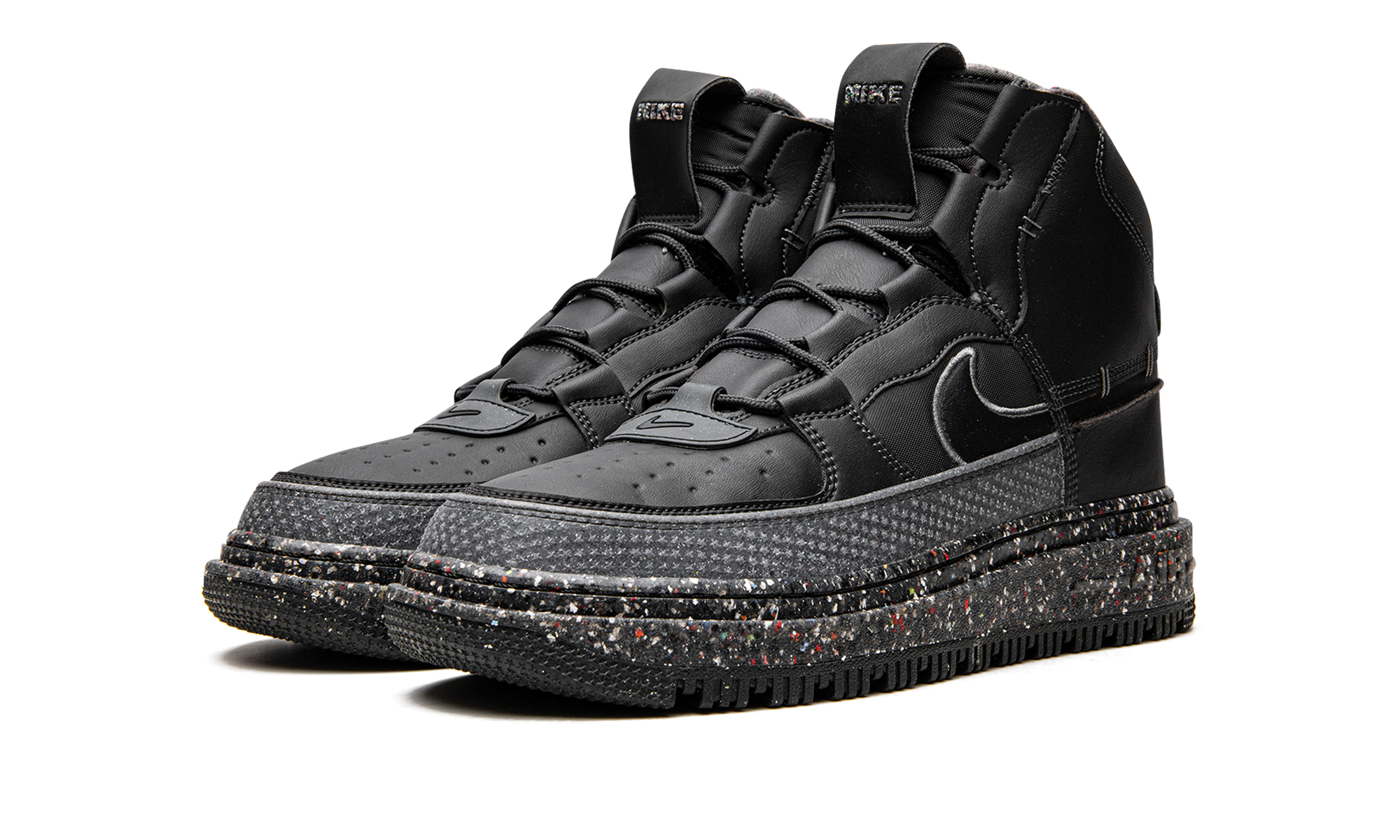 nike air force 1 high boot nn dark smoke grey+DD0747-001+diagnol left view