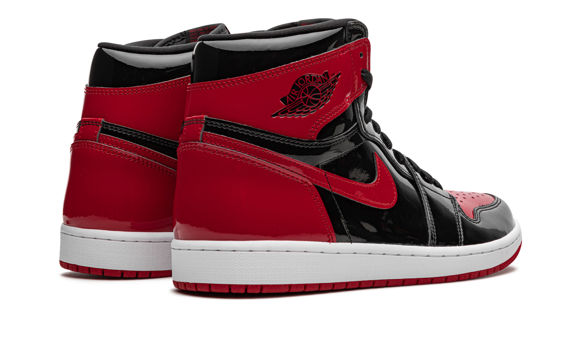 jordan 1 retro high og patent bred+555088-063+diagnol right behind view