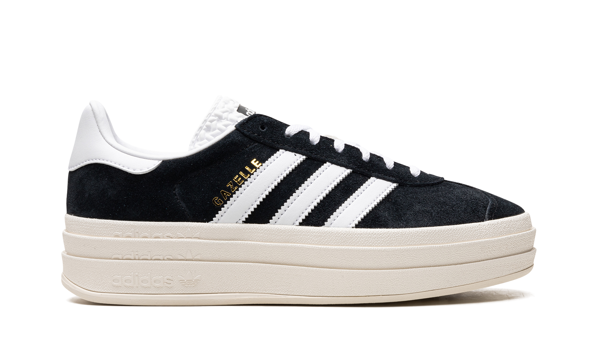 adidas gazelle bold core black white women s+HQ6912+right view