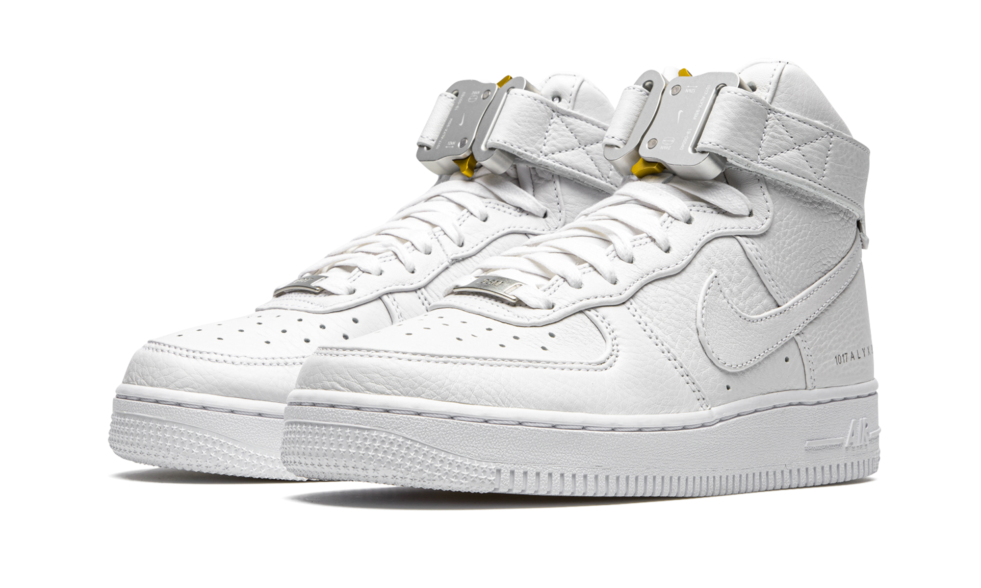 nike air force 1 high 1017 alyx 9sm white+CQ4018-100+diagnol left view