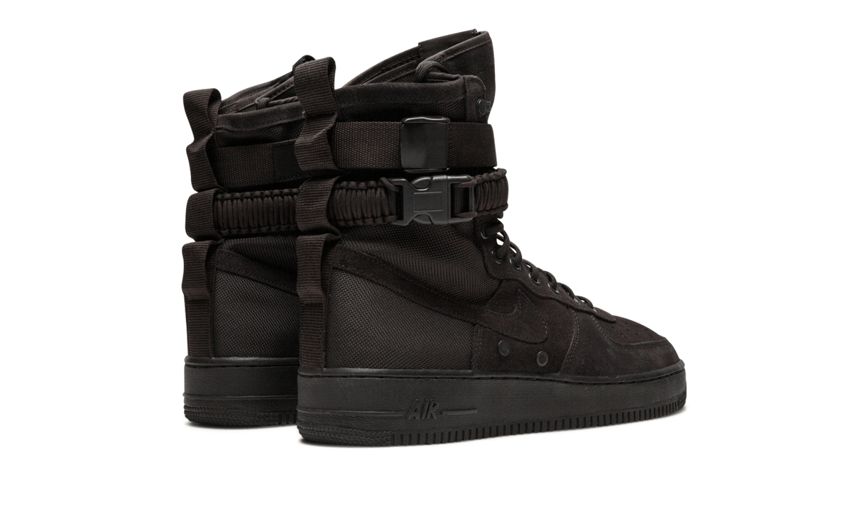 nike sf air force 1 high velvet brown+864024-203+diagnol right behind view