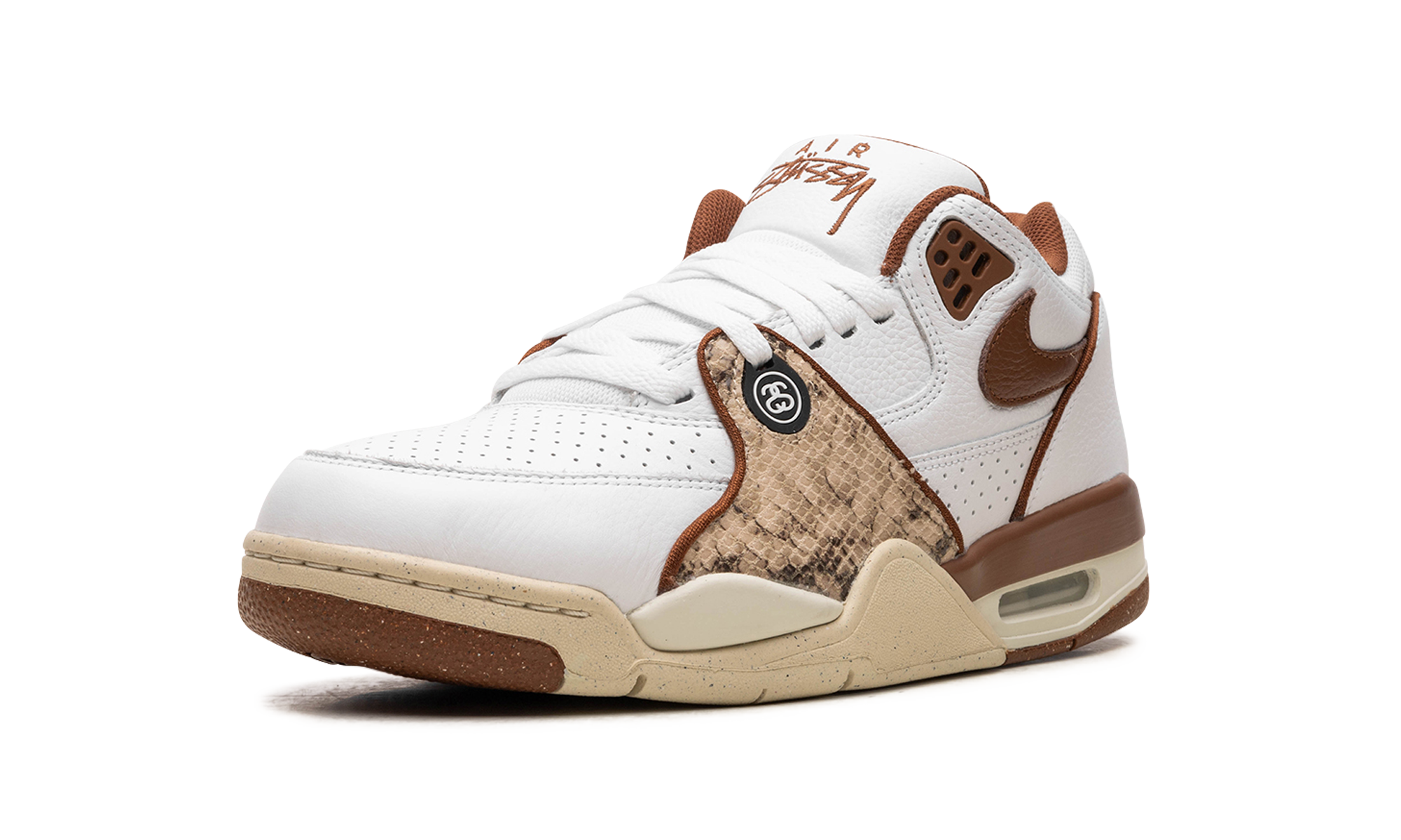 nike air flight 89 low sp stussy pecan+FD6475-100+left diagnol single view