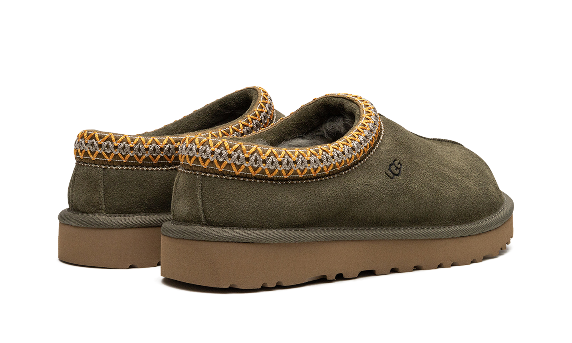 ugg tasman slipper burnt olive women s+5955-BTOL+diagnol right behind view