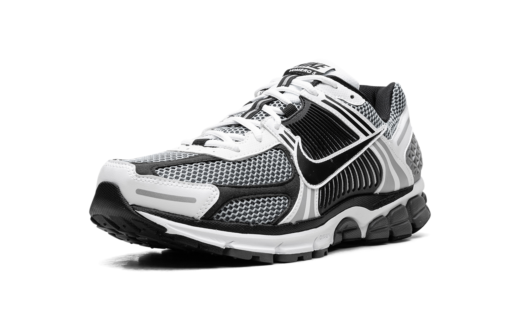 nike zoom vomero 5 se sp dark grey black white+CI1694-001+left diagnol single view