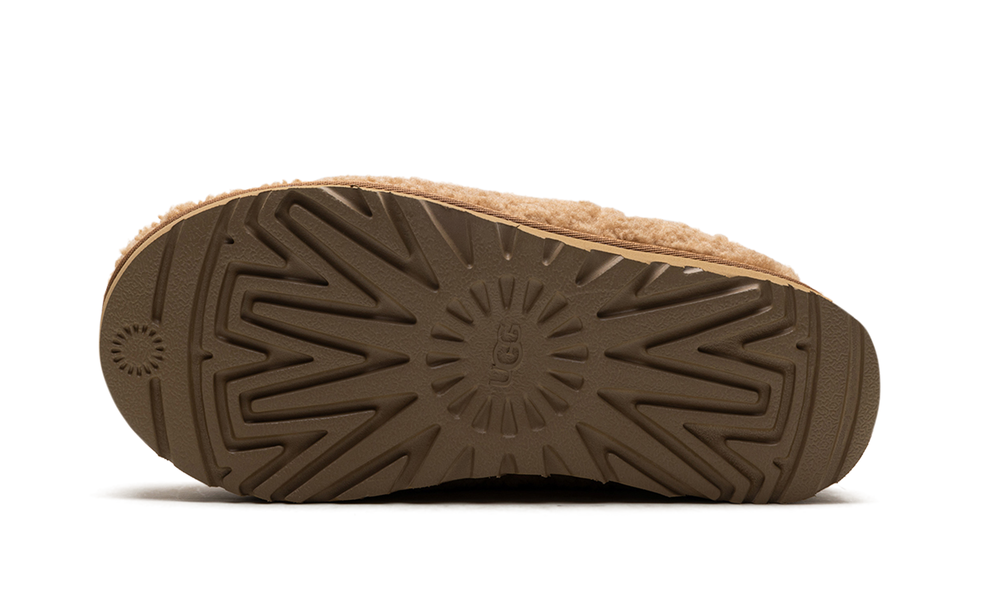 ugg tasman maxi curly slipper chestnut women s+1158356-CHE+bottom view