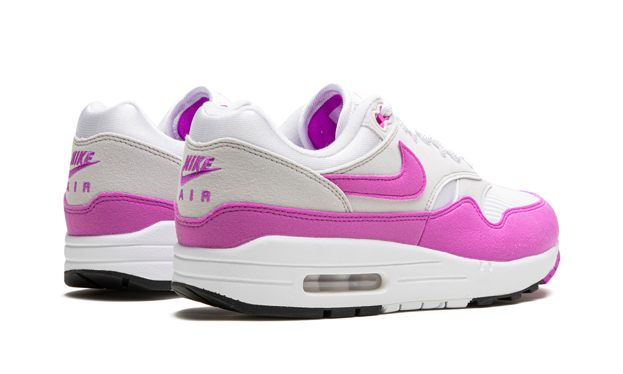 nike air max 1 87 fuchsia dream women s+DZ2628-001+diagnol right behind view