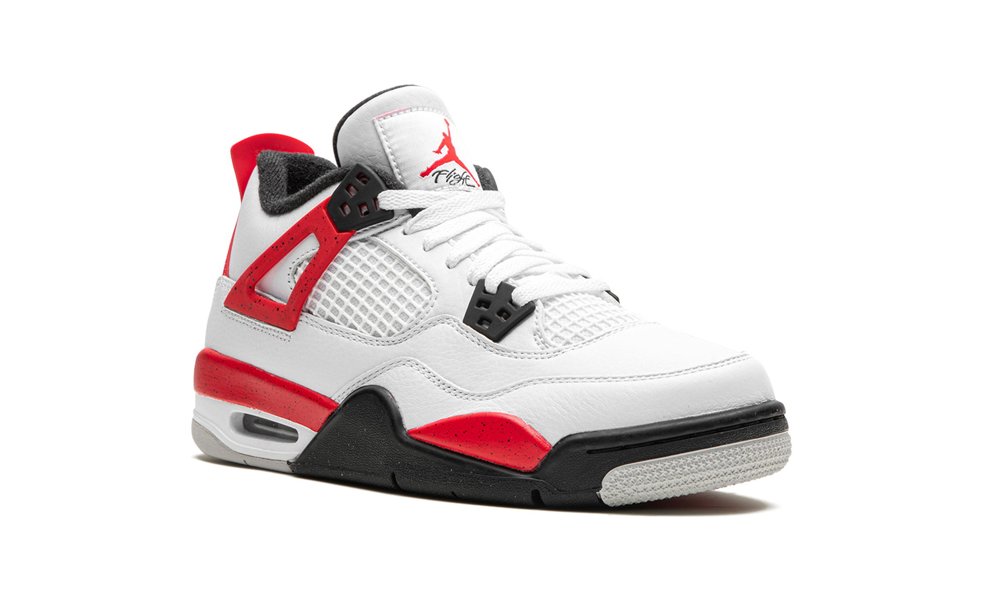 jordan 4 retro red cement gs+408452-161+diagnol right view