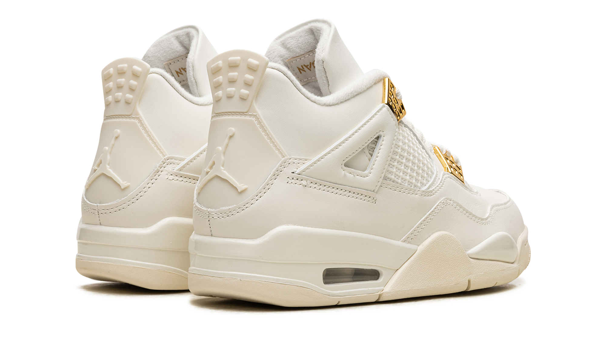 jordan 4 retro metallic gold women s+AQ9129-170+diagnol right behind view