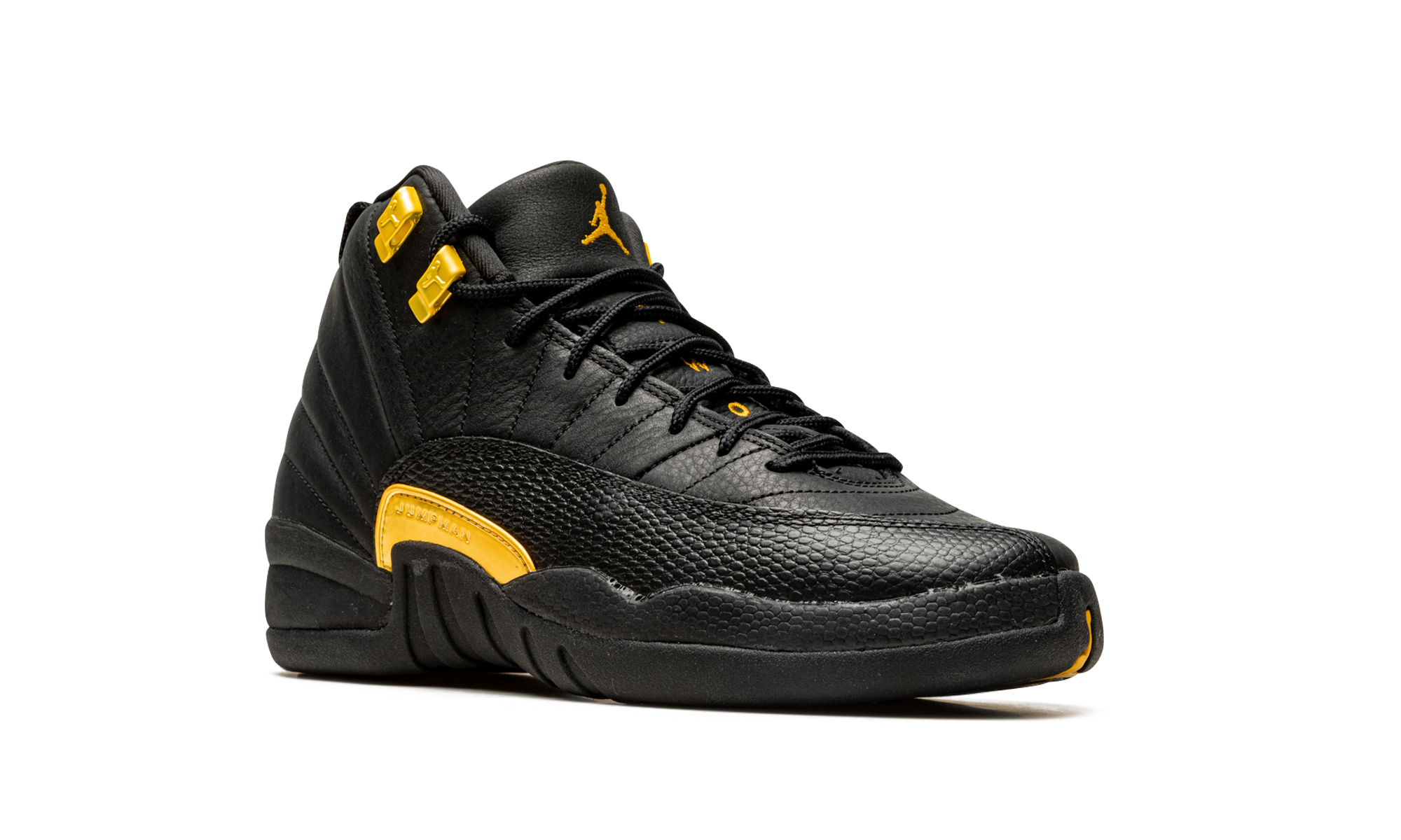jordan 12 retro black taxi gs+153265-071+diagnol right view