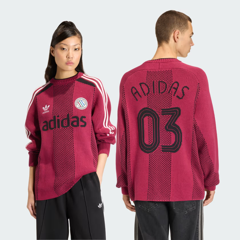 adidas Adicolor Blokecore Knit Longsleeve Pullover Rood