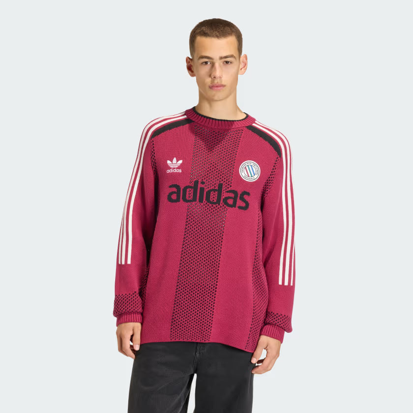 adidas Adicolor Blokecore Knit Longsleeve Pullover Rood