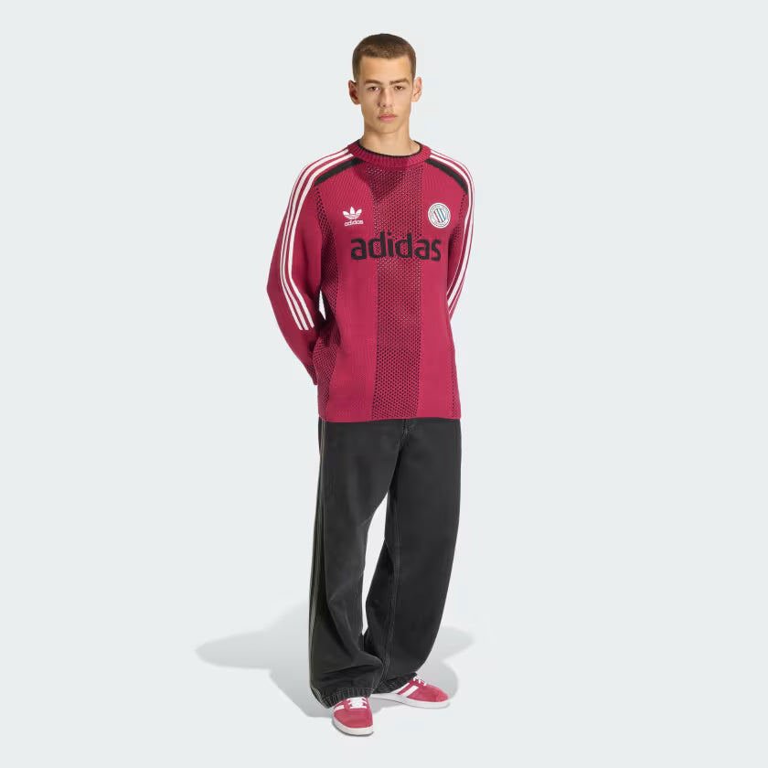 adidas Adicolor Blokecore Knit Longsleeve Pullover Rood