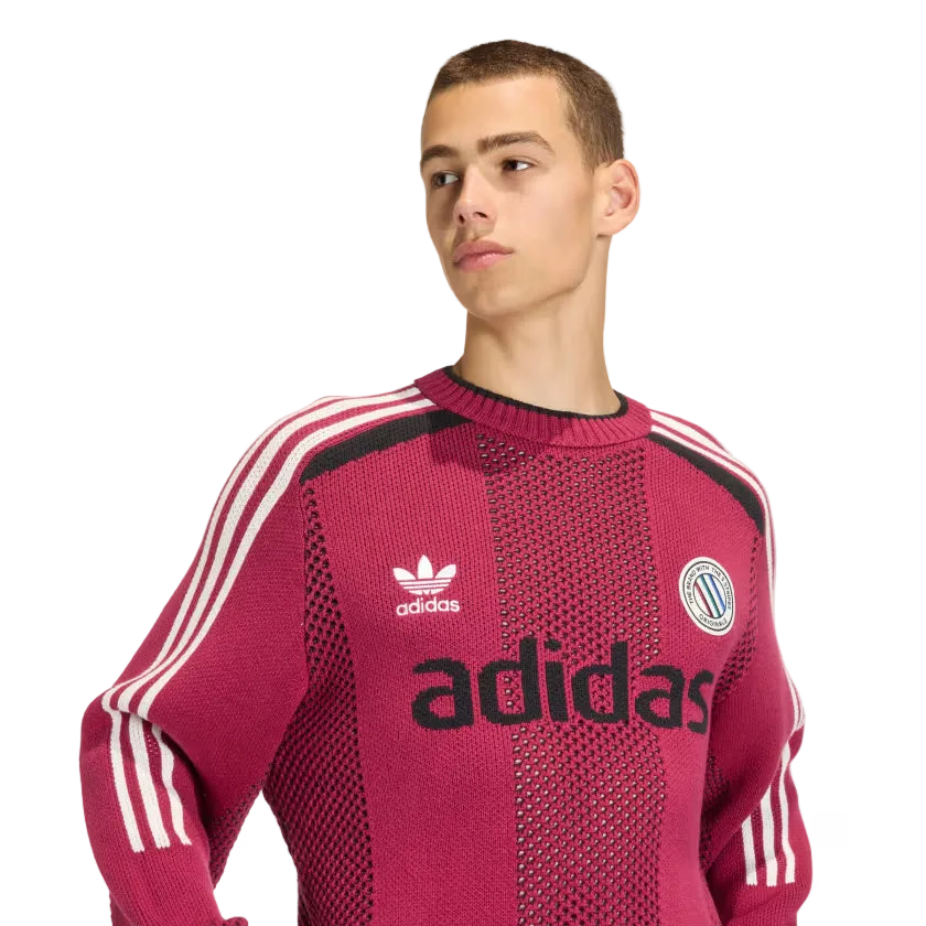 adidas Adicolor Blokecore Knit Longsleeve Pullover Rood