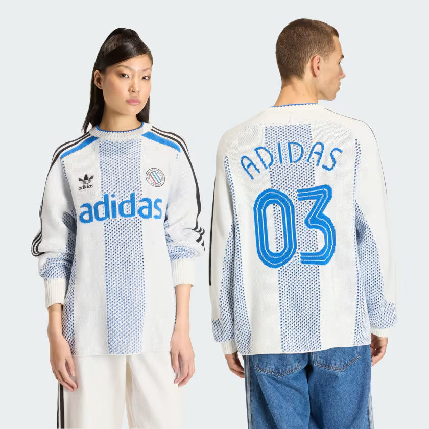 adidas Adicolor Blokecore Knit Longsleeve Pullover Wit