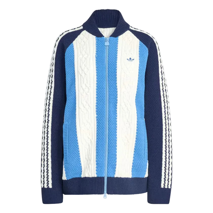 adidas Originals Archive Cutline Knit Track Top Night Indigo Ash Blue