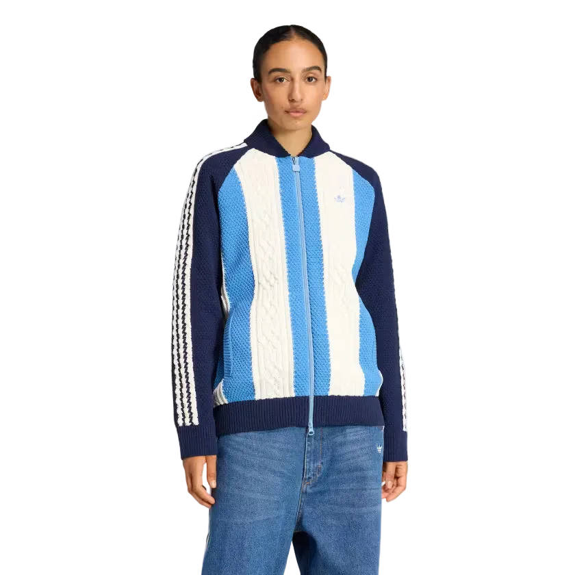 adidas Originals Archive Cutline Knit Track Top Night Indigo Ash Blue