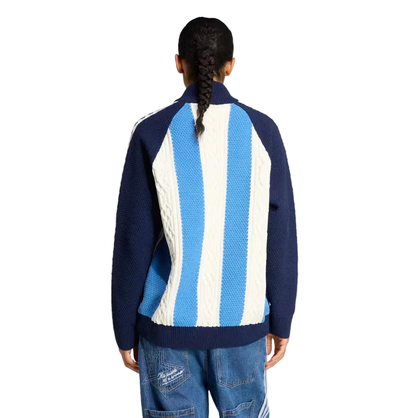 adidas Originals Archive Cutline Knit Track Top Night Indigo Ash Blue