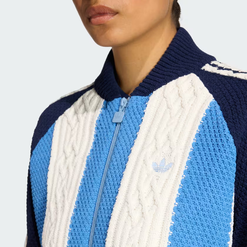 adidas Originals Archive Cutline Knit Track Top Night Indigo Ash Blue