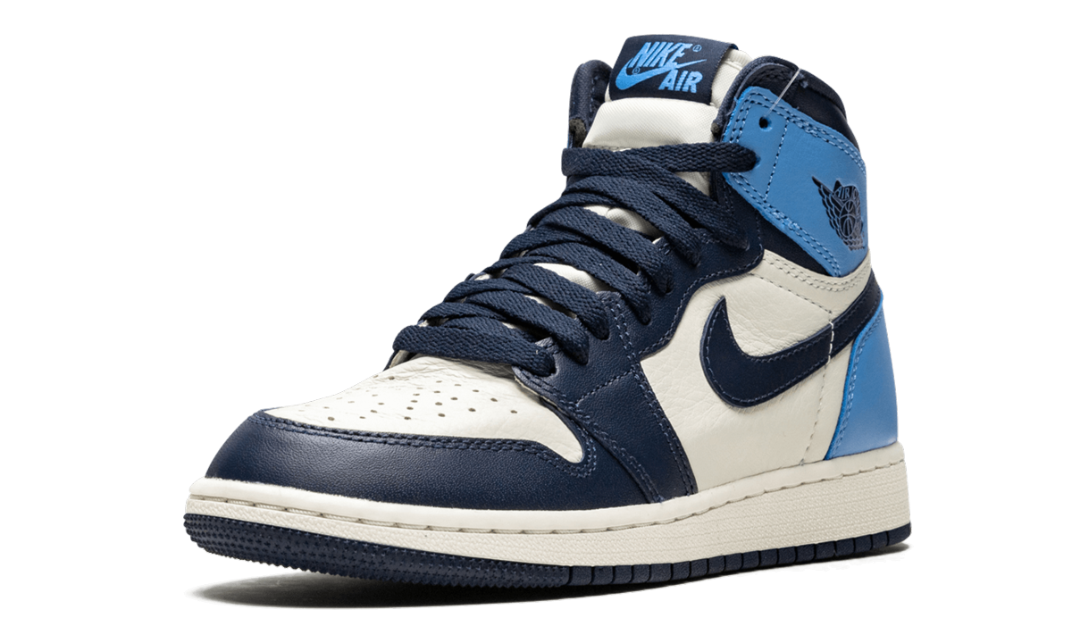 jordan 1 retro high obsidian gs+575441-140+left diagnol single view
