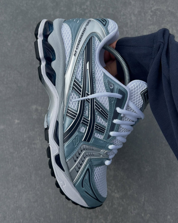 ASICS Gel-Kayano 14 White Fjord Grey, Lifestyle View 2, SKU 1203A537-106
