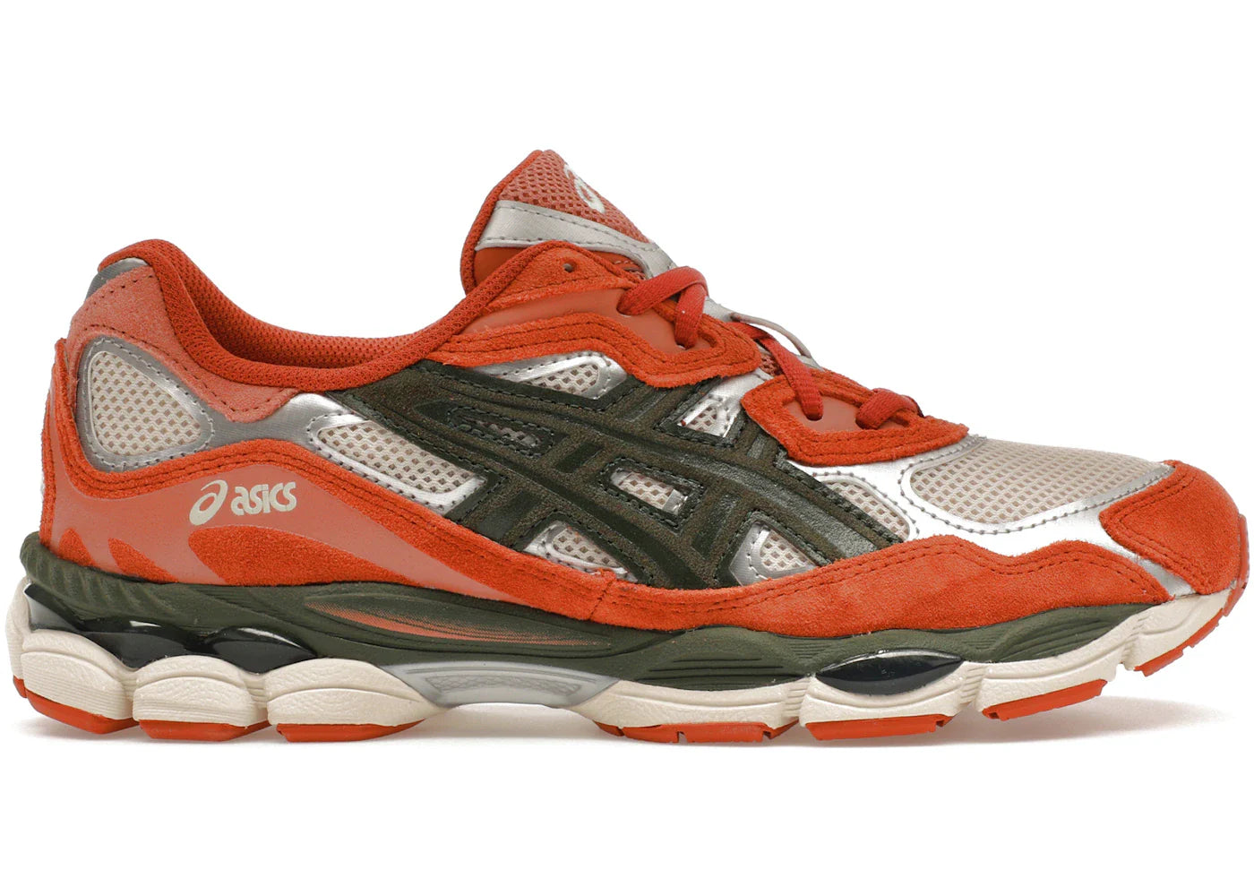 ASICS Gel-NYC Oatmeal Forest Green Orange