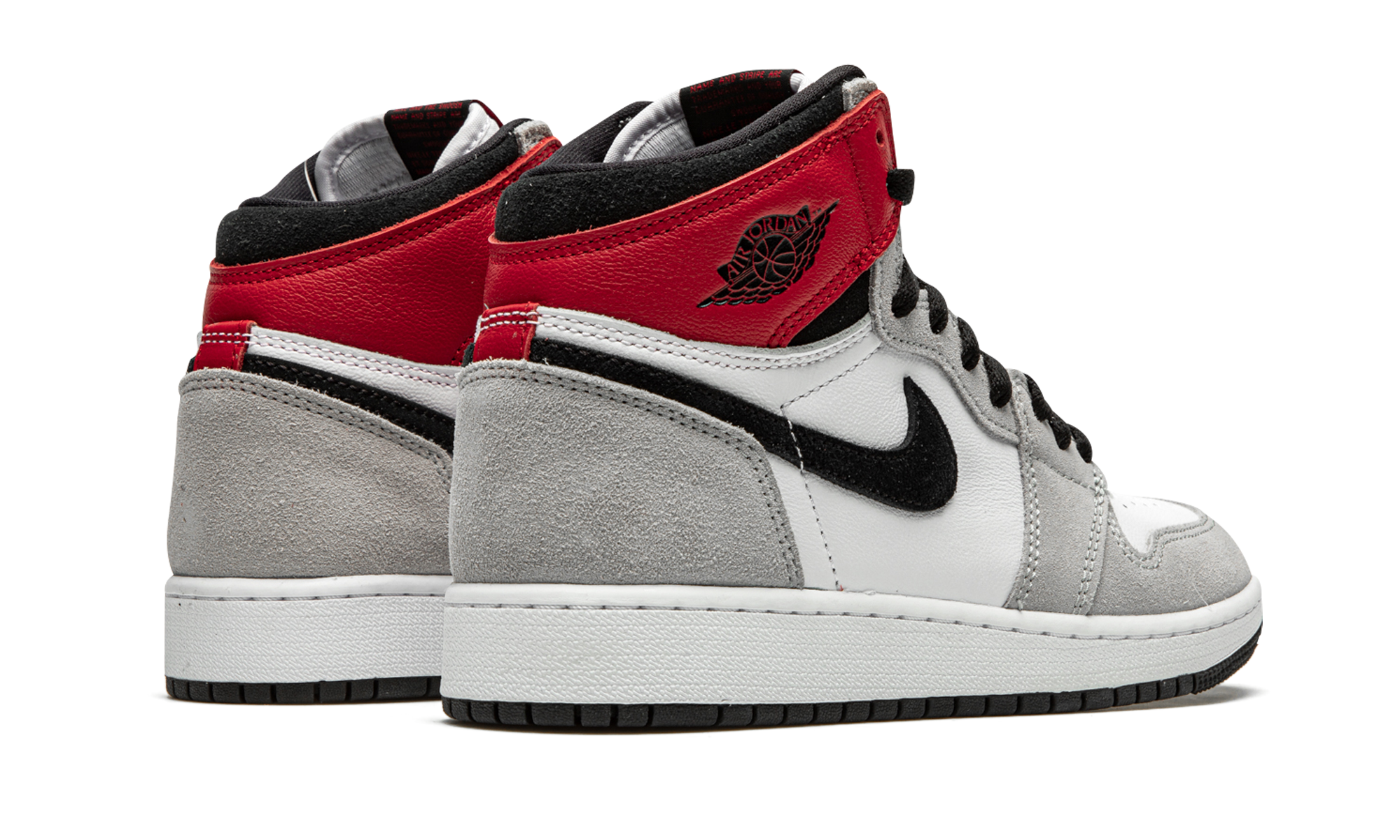 jordan 1 retro high light smoke grey gs+575441-126+diagnol right behind view