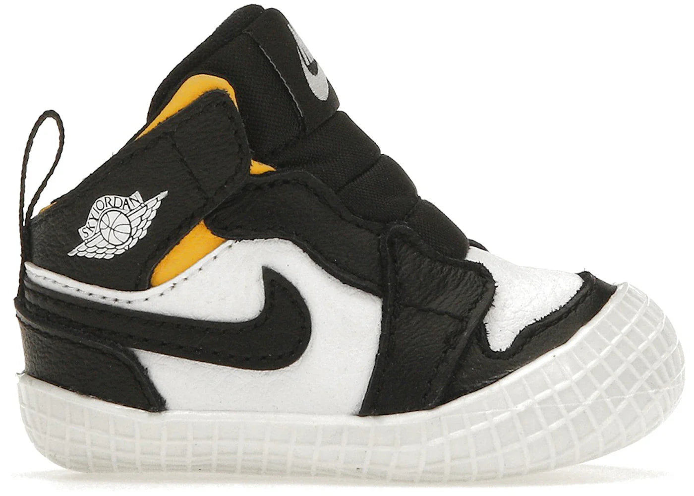 Jordan 1 Crib Bootie Black White Varsity Maize (I)
