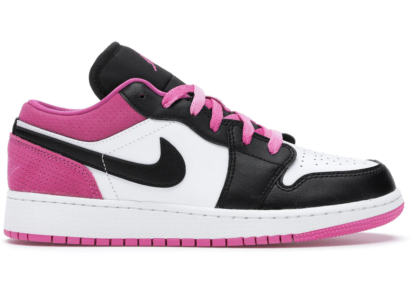 Jordan 1 Low Black Active Fuchsia (GS)