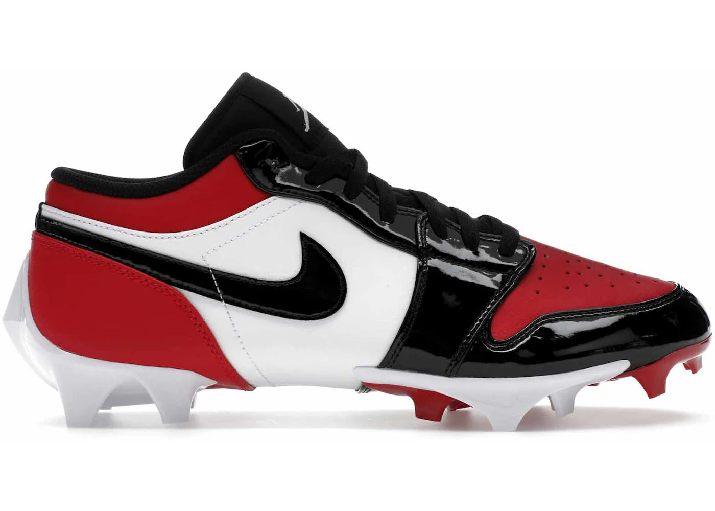 Jordan 1 Low TD Cleat Patent Bred Toe