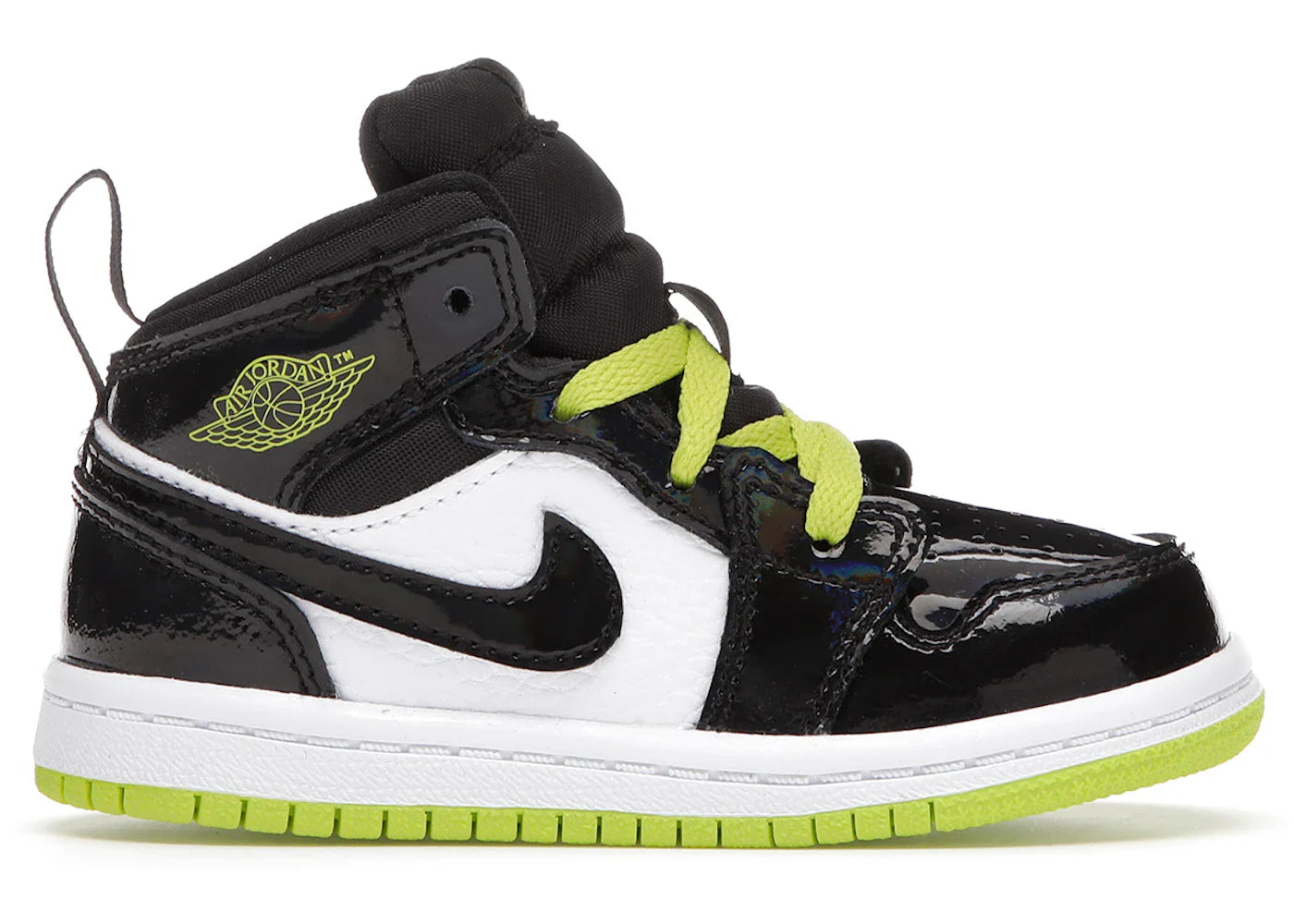 Jordan 1 Mid Black Cyber Mystic Green (TD)