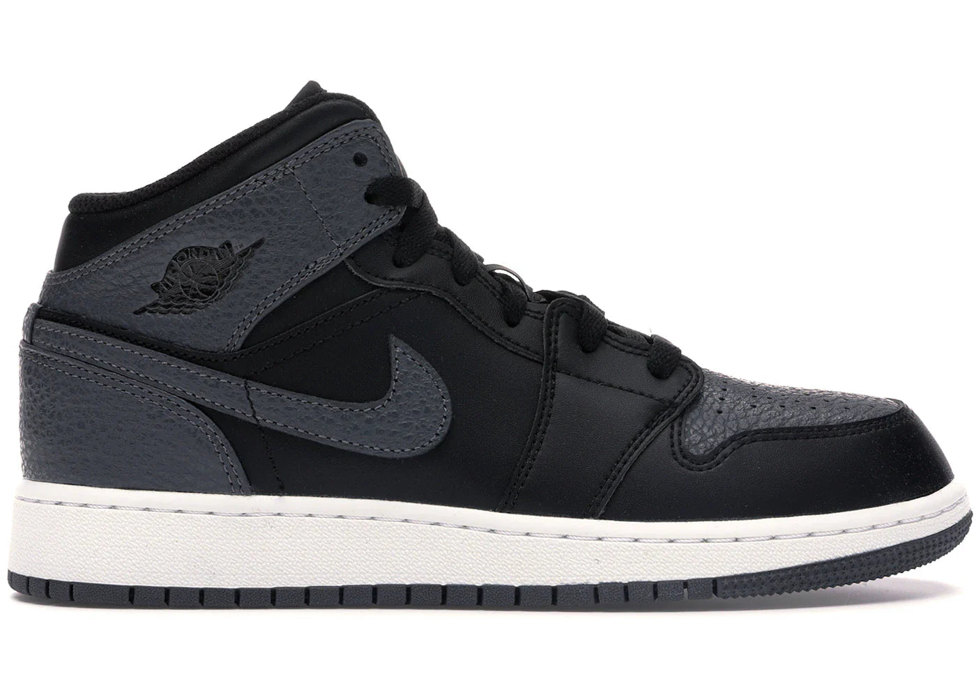 Jordan 1 Mid Black Dark Grey (GS)