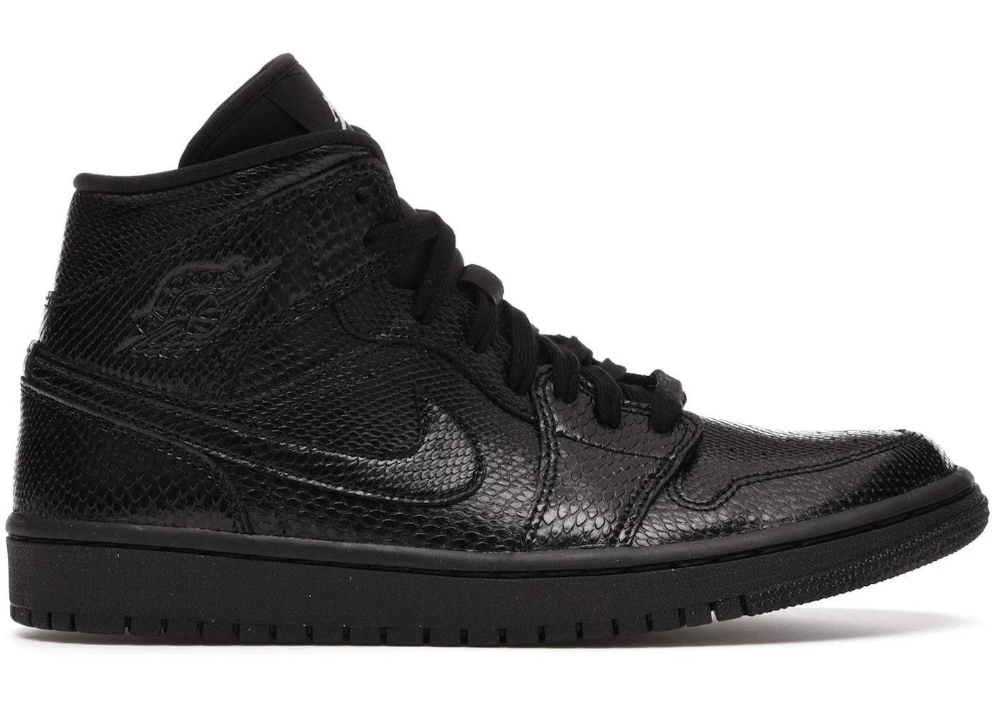 Jordan 1 Mid Black Snakeskin (Women's)