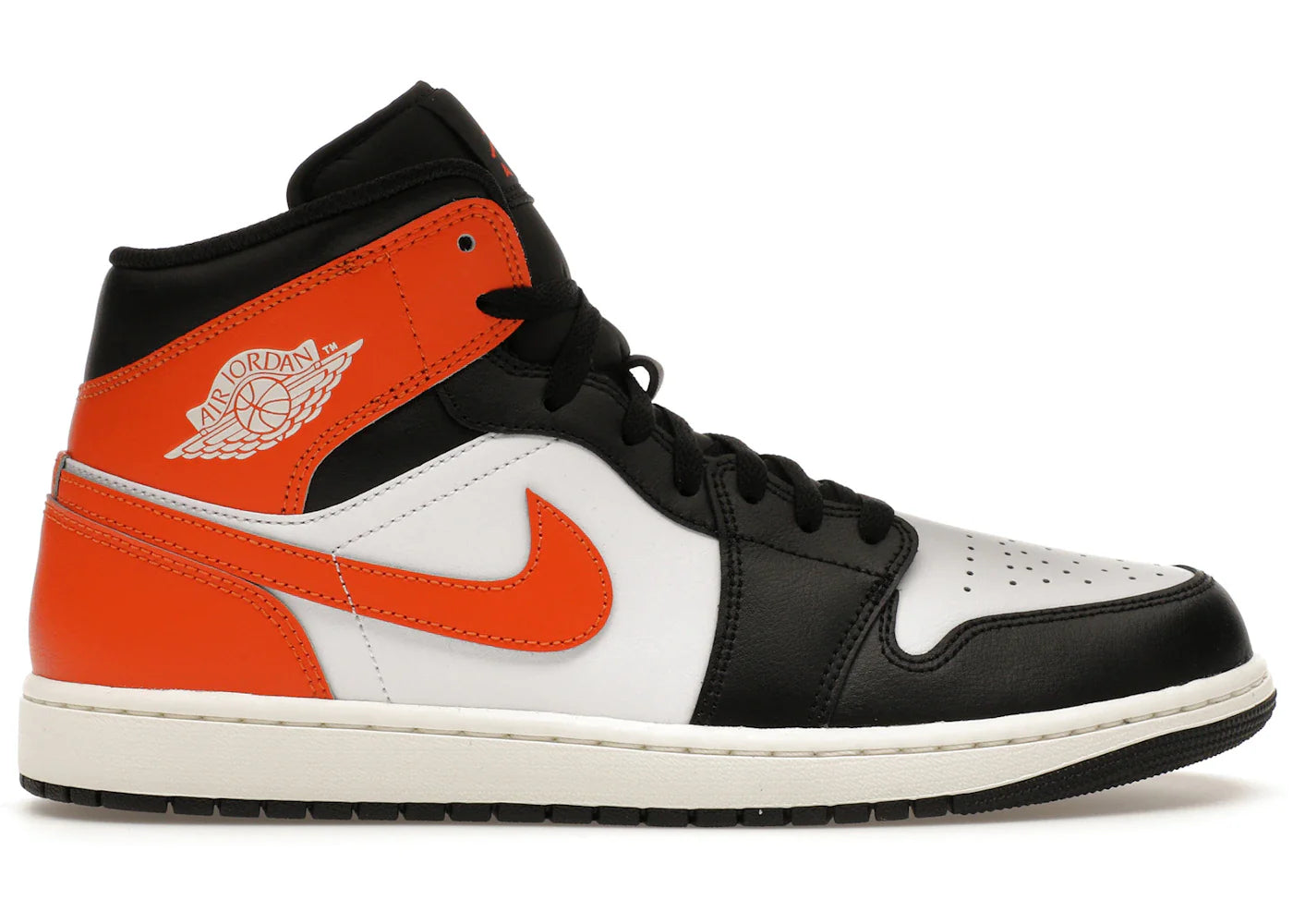 Jordan 1 Mid Black Toe Starfish