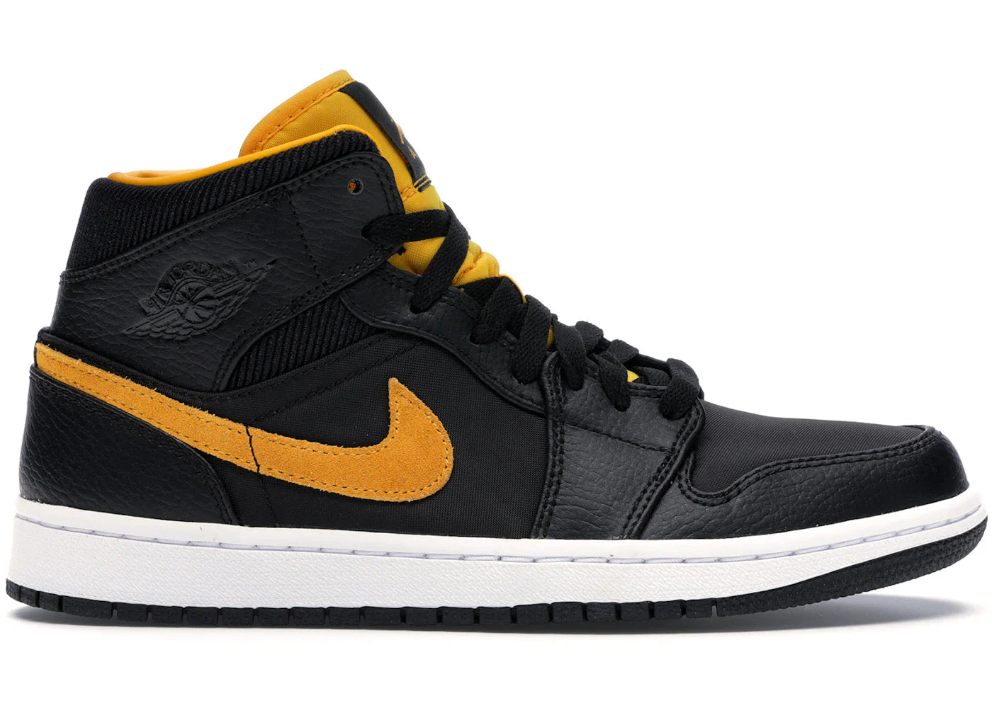 Jordan 1 Mid Black University Gold
