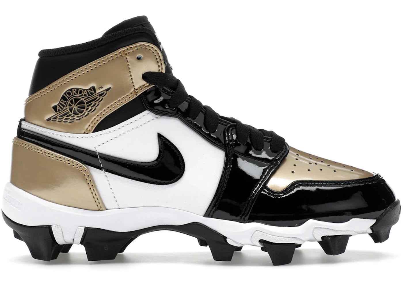 Jordan 1 Mid Cleat Patent Gold Toe (GS)