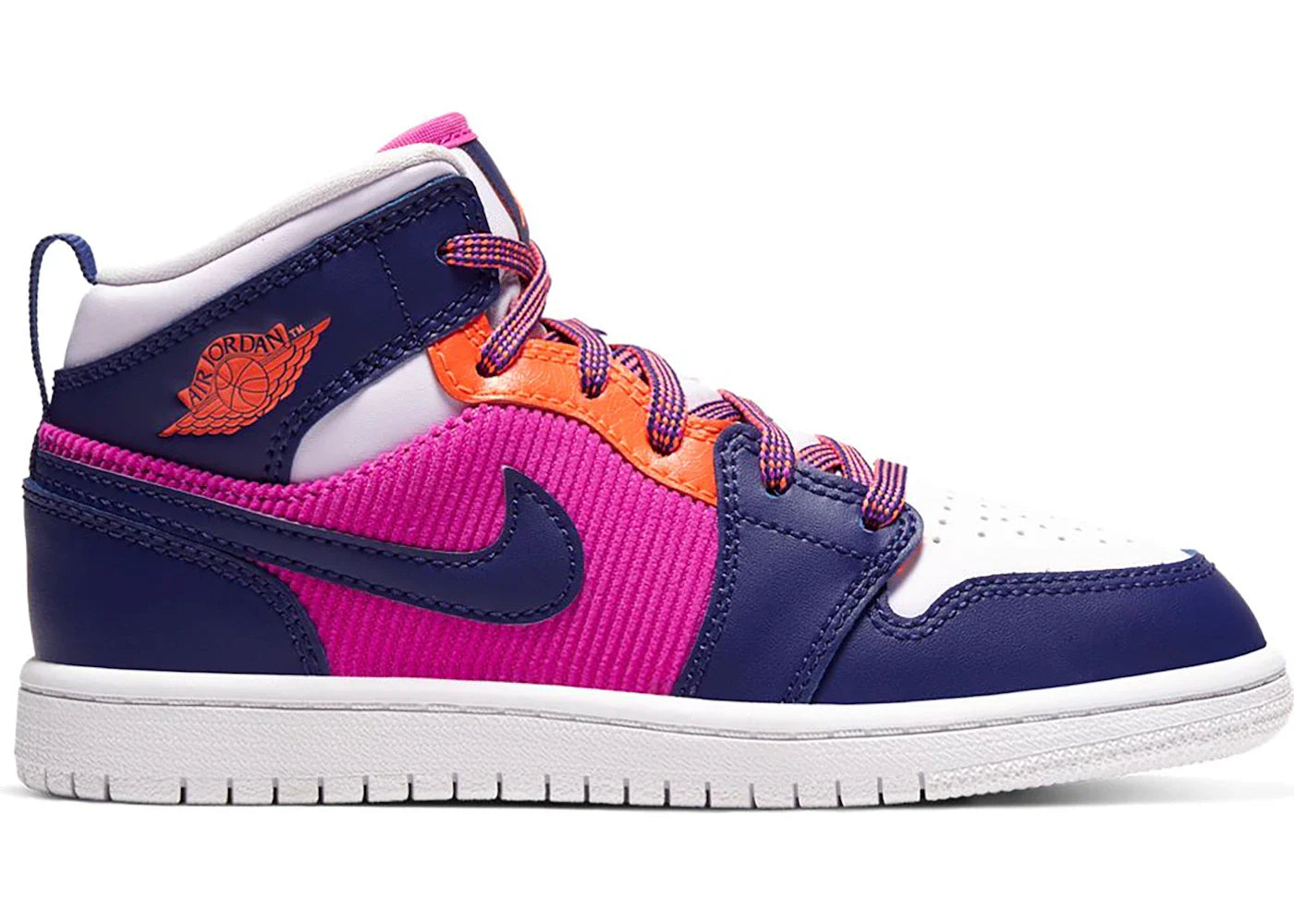 Jordan 1 Mid Fire Pink Barely Grape (PS)
