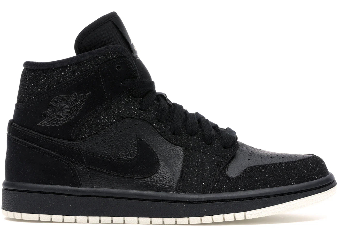 Jordan 1 Mid Glitter Black (Women's)