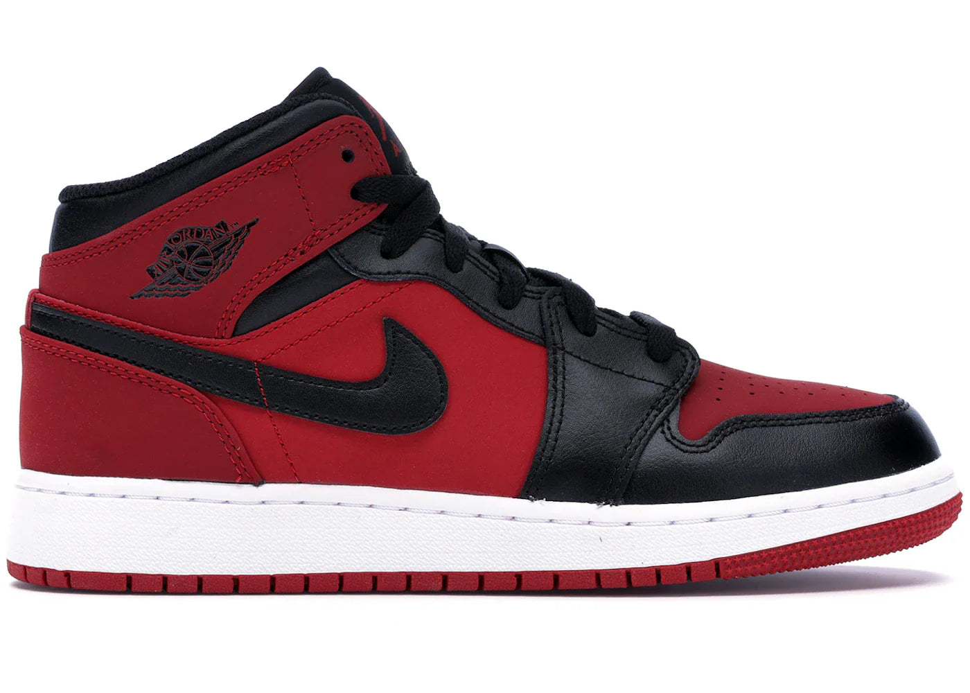 Jordan 1 Mid Gym Red Black (GS)