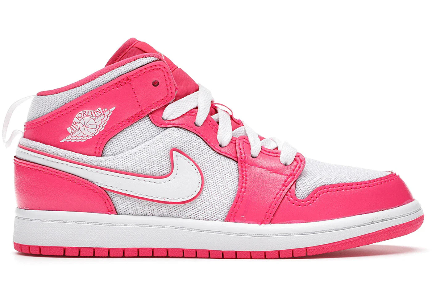Jordan 1 Mid Hyper Pink White (PS)