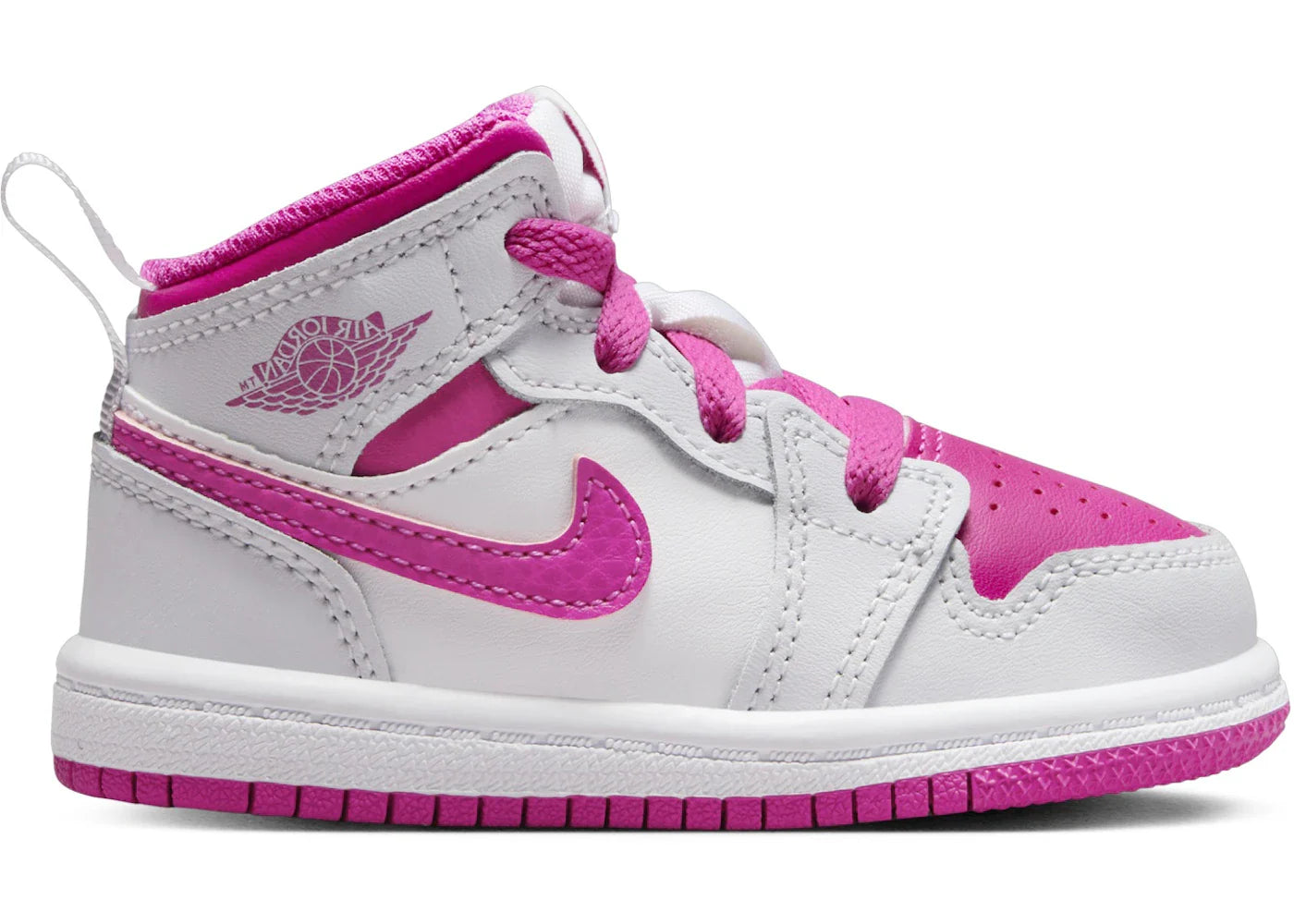 Jordan 1 Mid Iris Whisper White Fire Pink (TD)