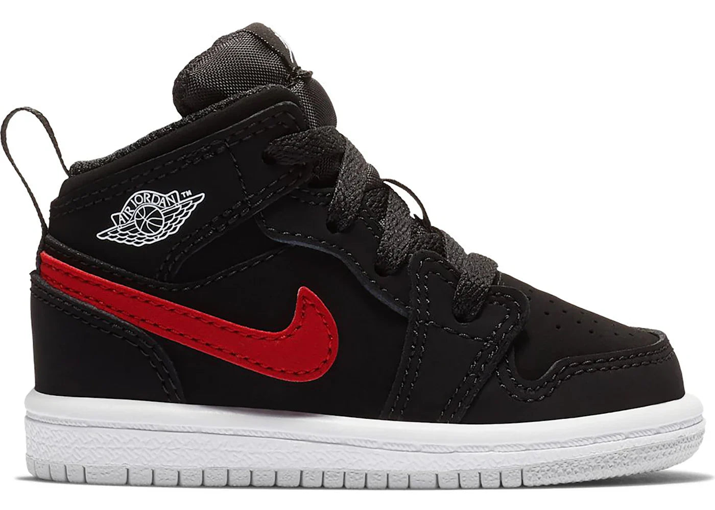 Jordan 1 Mid Multi-Color Swoosh Black (TD)