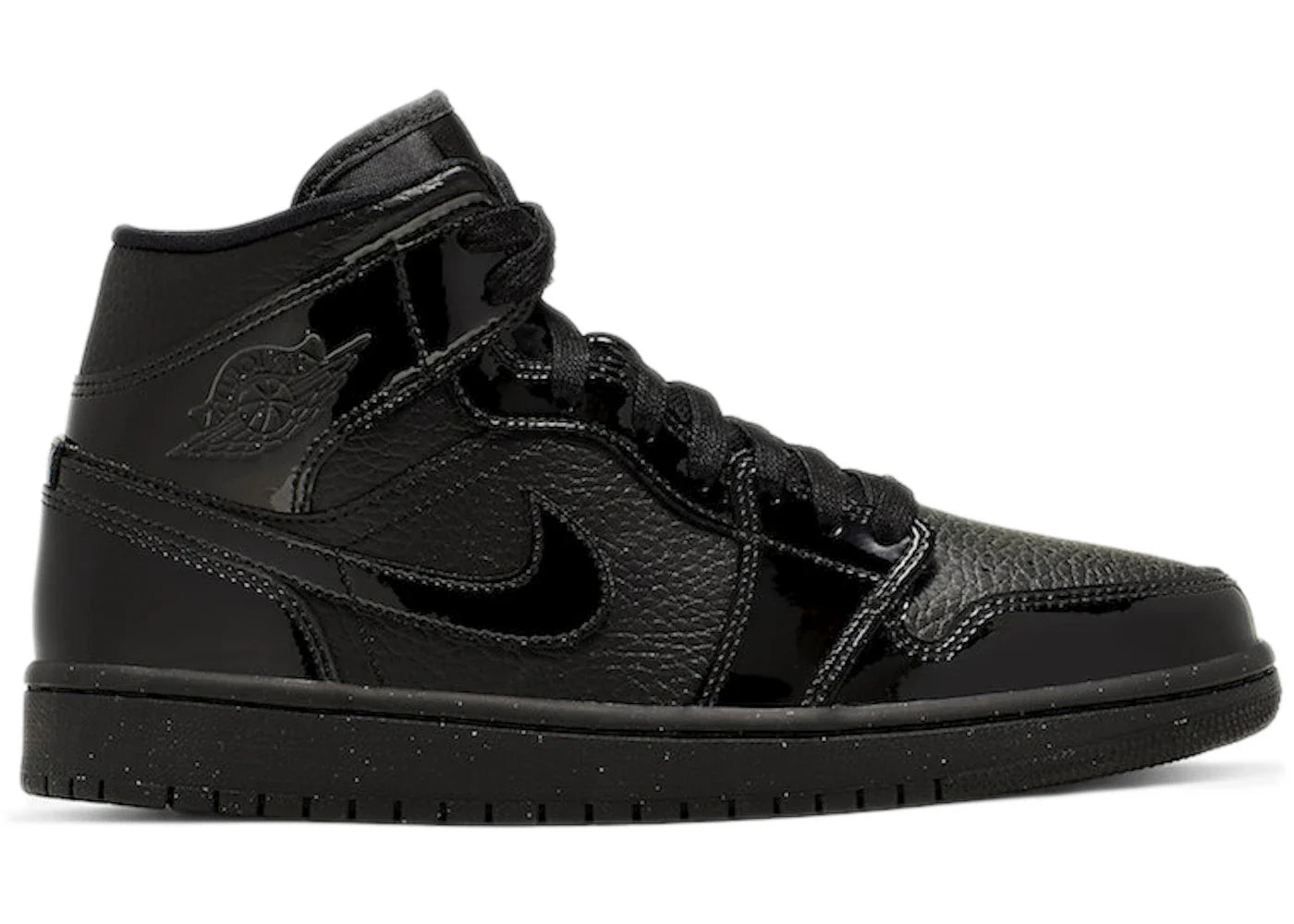 Jordan 1 Mid Patent Triple Black (Women's)