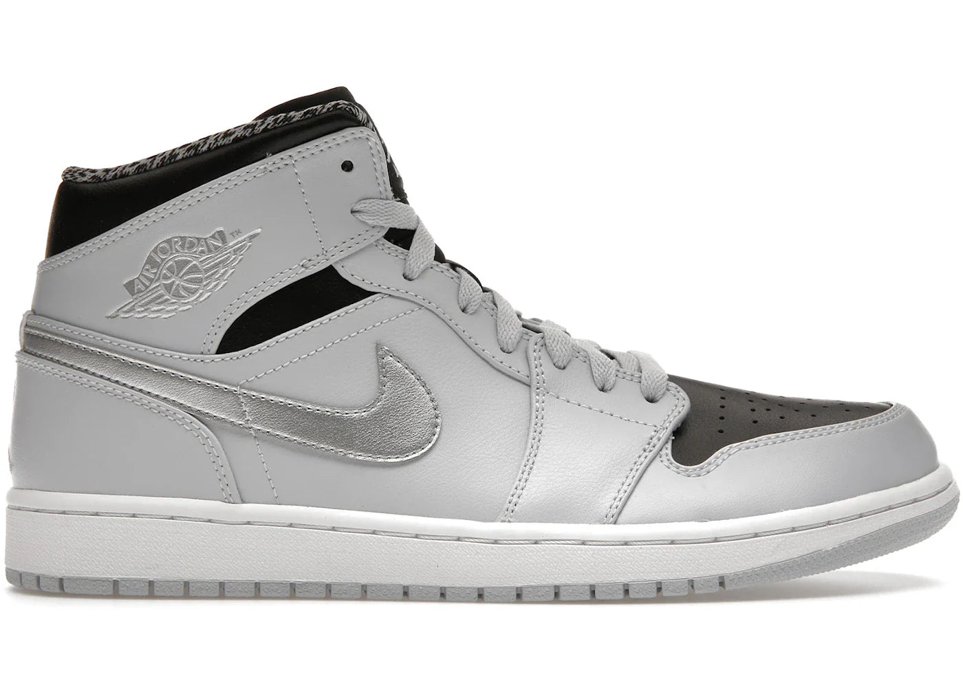 Jordan 1 Mid Pure Platinum Metallic Silver
