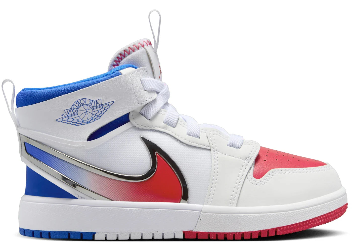 Jordan 1 Mid RM EasyOn White Racer Blue Siren Red (PS)