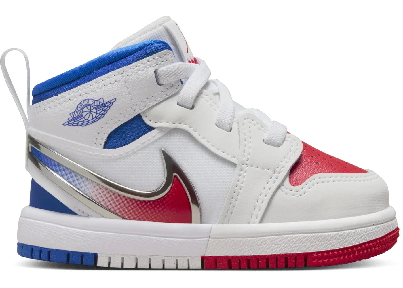 Jordan 1 Mid RM EasyOn White Racer Blue Siren Red (TD)