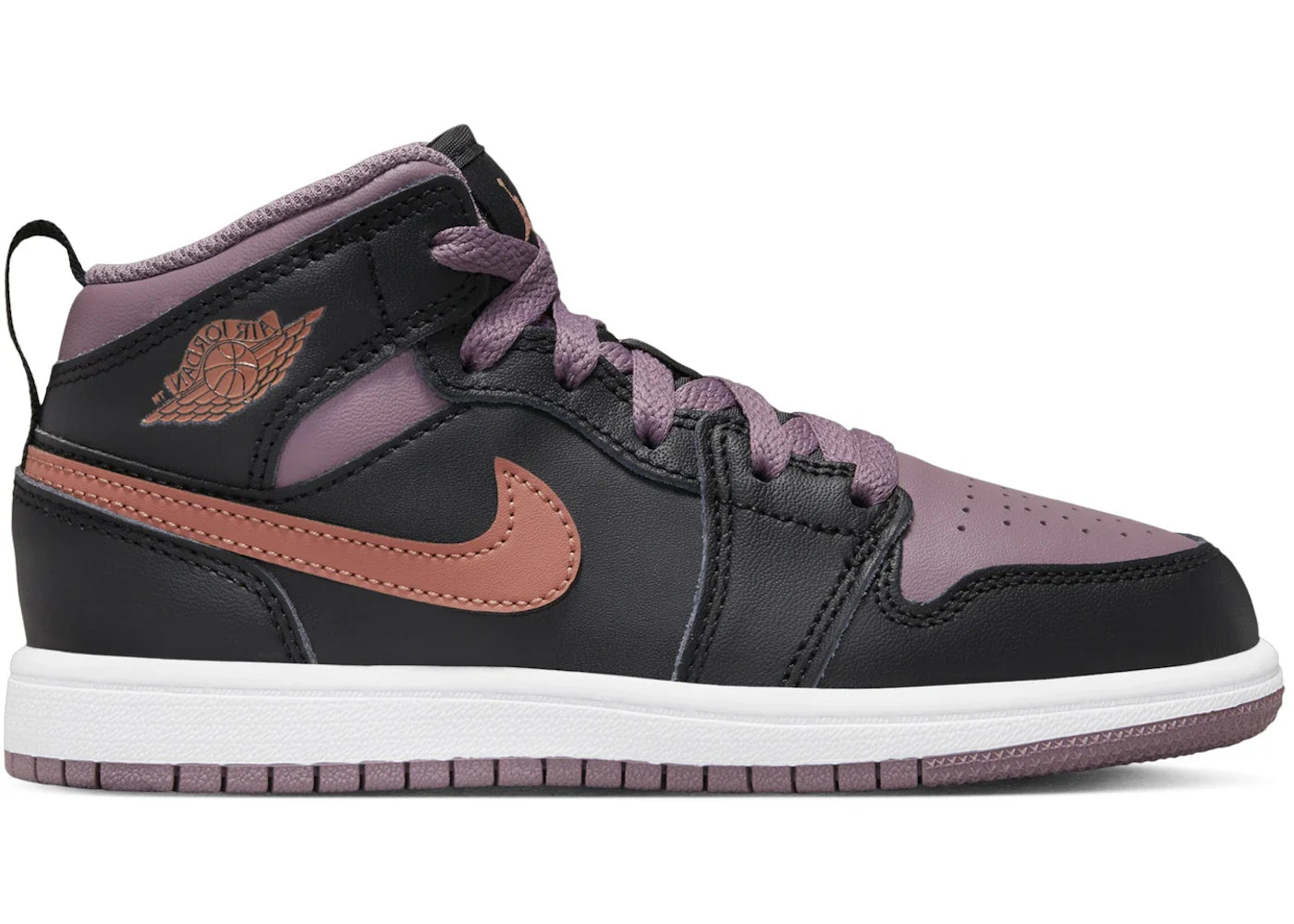 Jordan 1 Mid SE Black Sky J Mauve White Sky J Orange (PS)