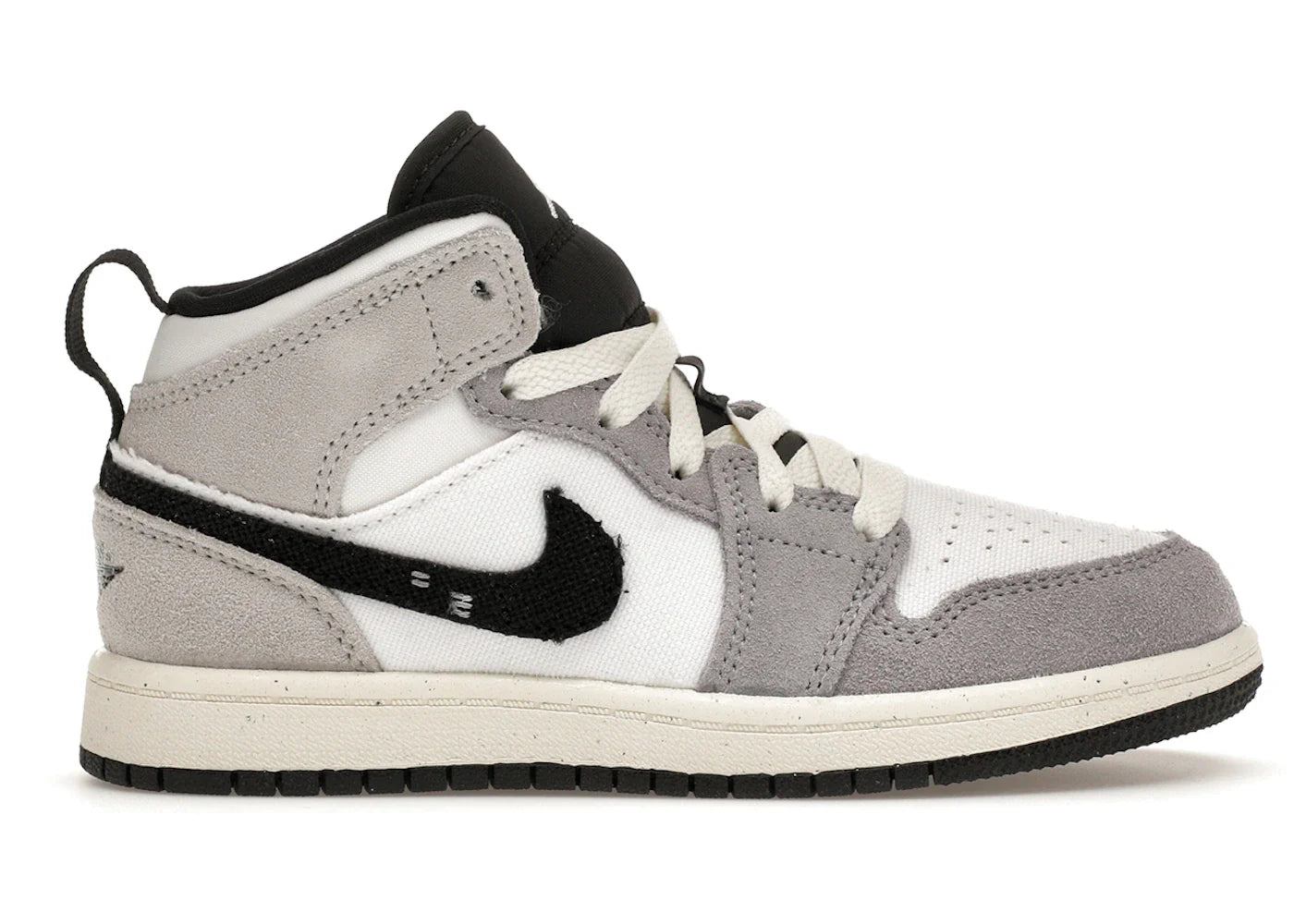 Jordan 1 Mid SE Craft White Cement Grey Black (PS)