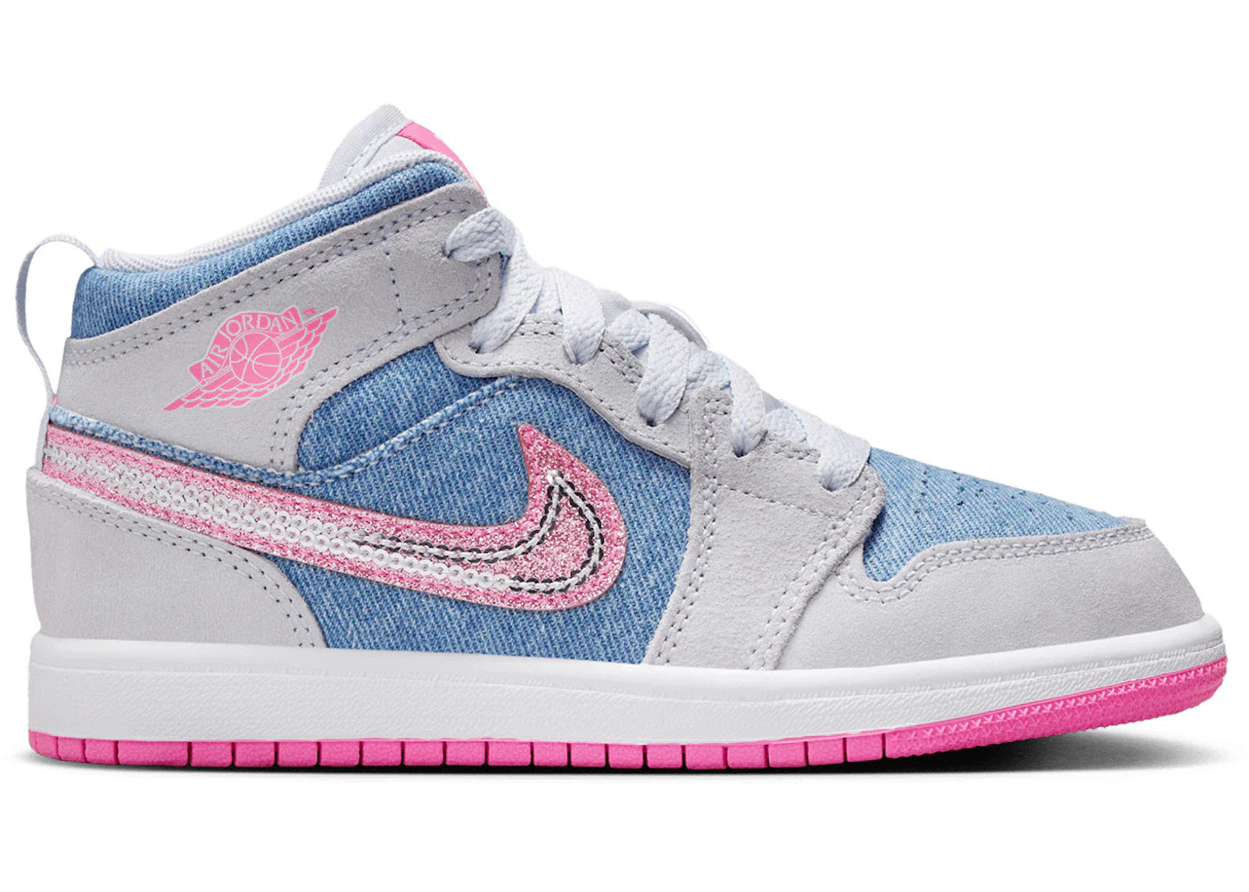 Jordan 1 Mid SE Denim Sequin (PS)
