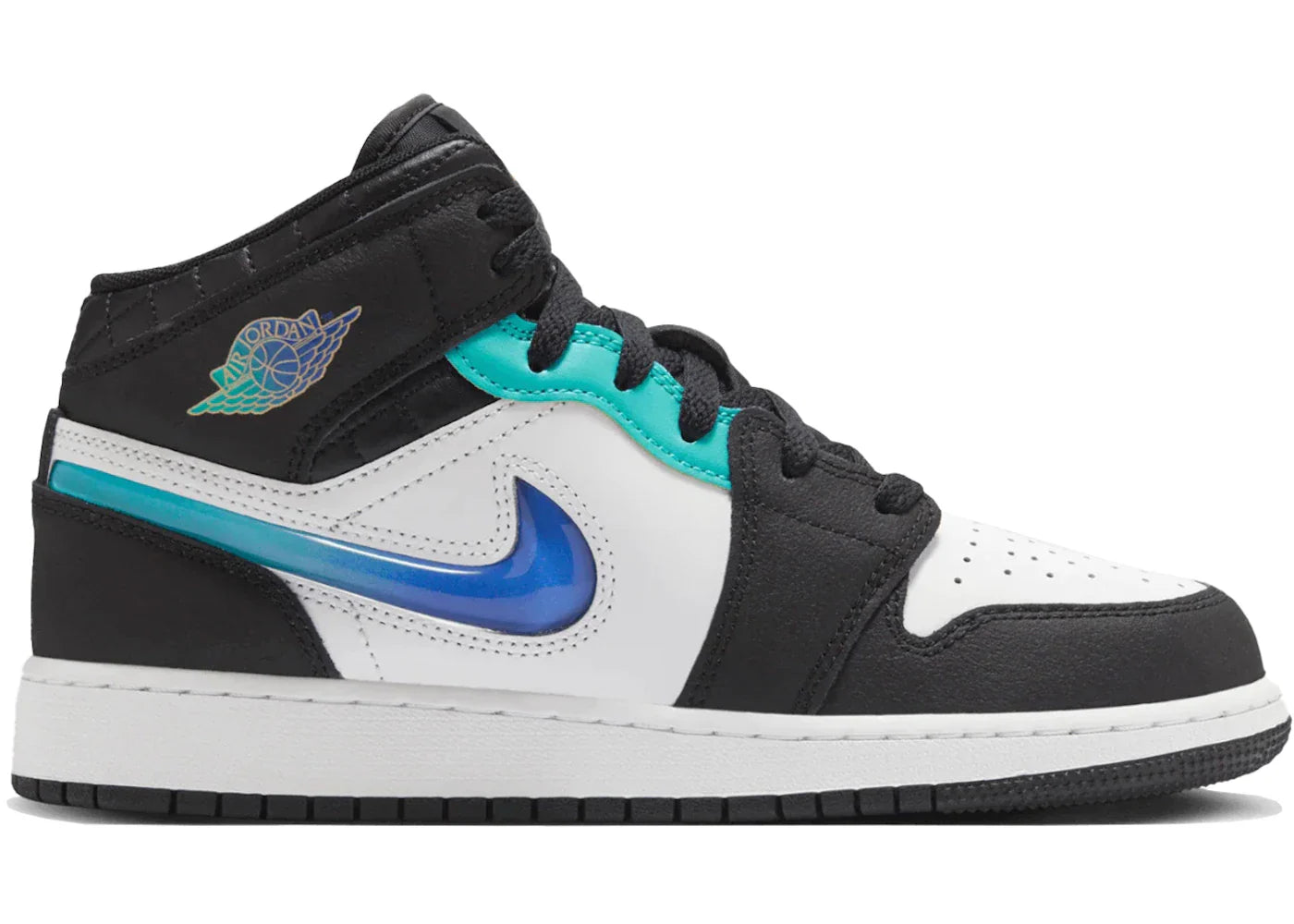 Jordan 1 Mid SE Formula 23 Pack Black White Hyper Jade (PS)